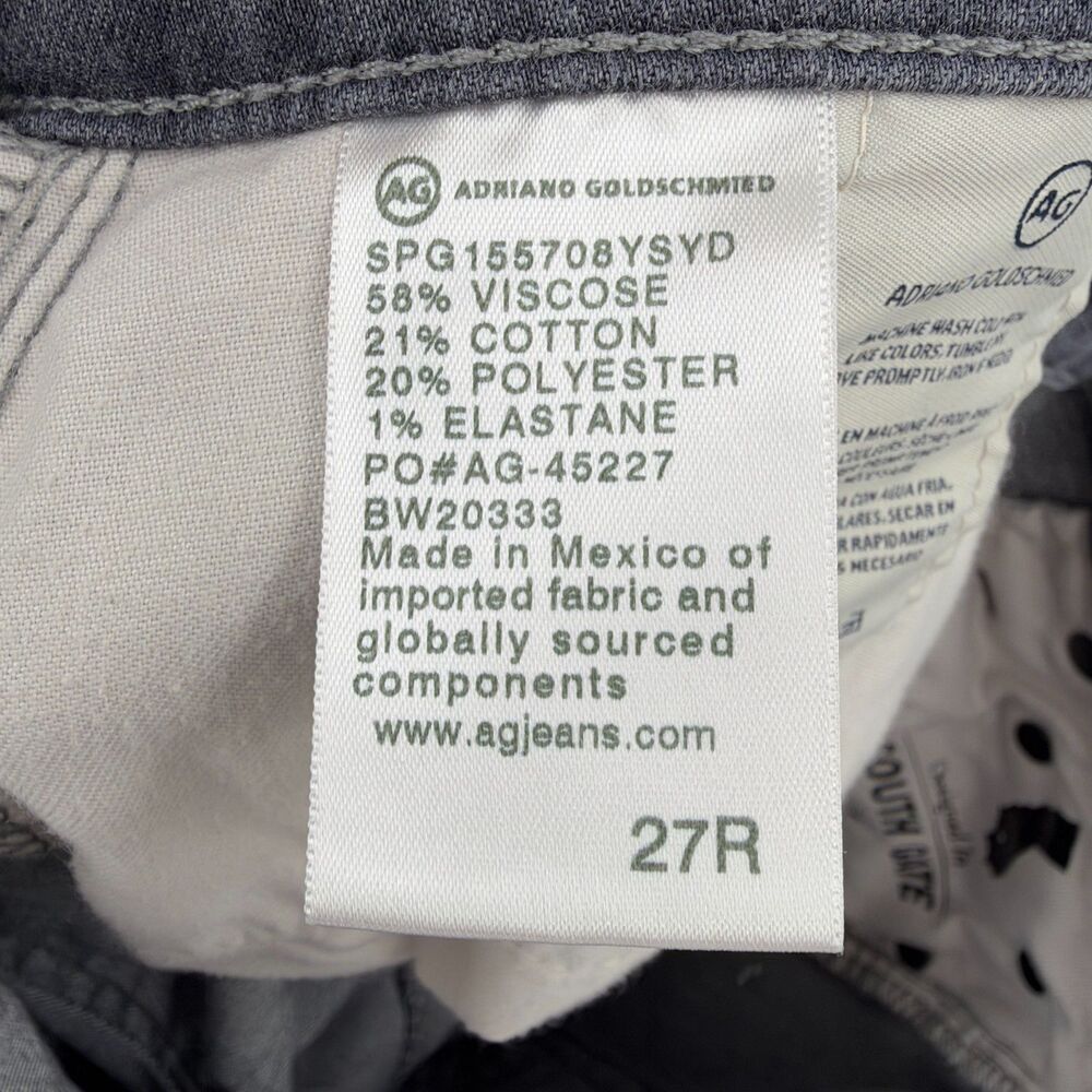 AG ADRIANO GOLDSCHMIED Prima Crop Gray Skinny Jeans Size 27 - Picture 7 of 7